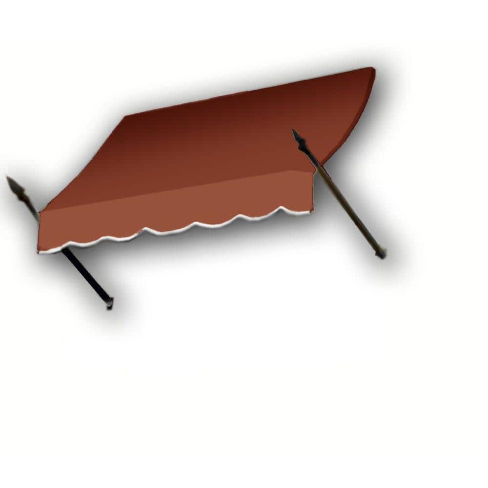 5.38 ft. New Orleans Fixed Awning 64.5 in. W x 24 in. H x 16 in. D Acrylic Fabric in Terracotta price history on PriceWatchPro