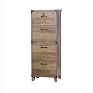 Oxford 4-Drawer Rustic Oak Engineered Wood 19.3 in W Lateral File Cabinet