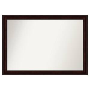 Coffee Bean Brown 51.25 in. x 36.25 in. Custom Non-Beveled Satin Recyled Polystyrene Framed Vanity Wall Mirror