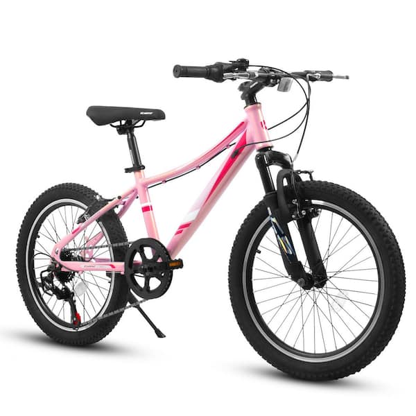Unbranded 20 in. Children's Bicycle, 7-Speed Pink Bike with Mountain Tire