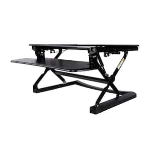 35 in. Rectangular Black Standing Desks with Adjustable Height