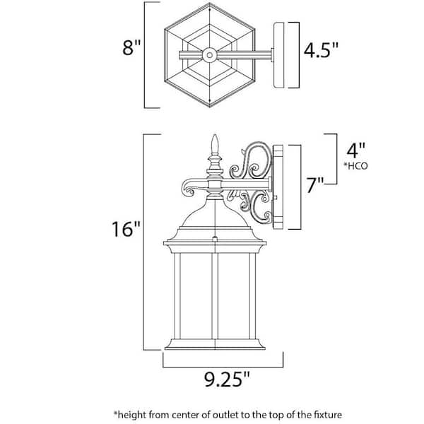 Builder Cast 1-Light Empire Bronze Outdoor Wall Lantern Sconce
