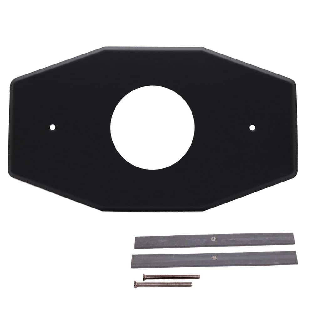 Matte Black Steel One-Hole Remodel Plate Kit