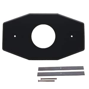 One-Hole Remodel Cover Plate for Mixet Bathtub and Shower Valves, Matte Black