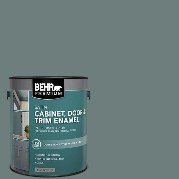 BEHR PREMIUM 1 gal. #N440-5 Coney Island Satin Enamel Interior/Exterior Cabinet, Door & Trim Paint
