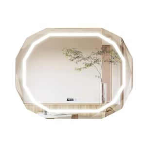 36 in. W x 28 in. H Oval Frameless Wall Mount Anti-Fog LED Bathroom Vanity Mirror