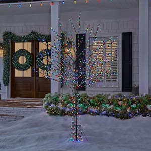 8 ft. Giant-Sized Bare Branch Multi LED Tree Holiday Yard Decoration