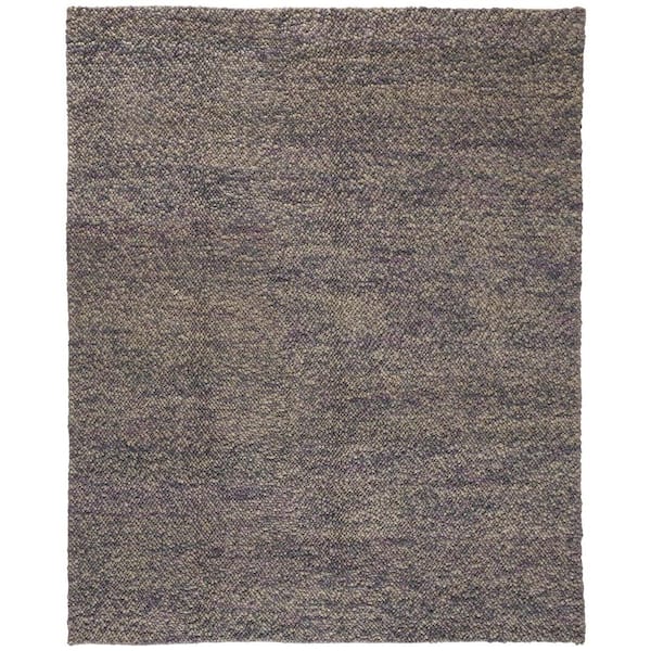 HomeRoots 8 x 11 Purple and Gray Solid Color Area Rug