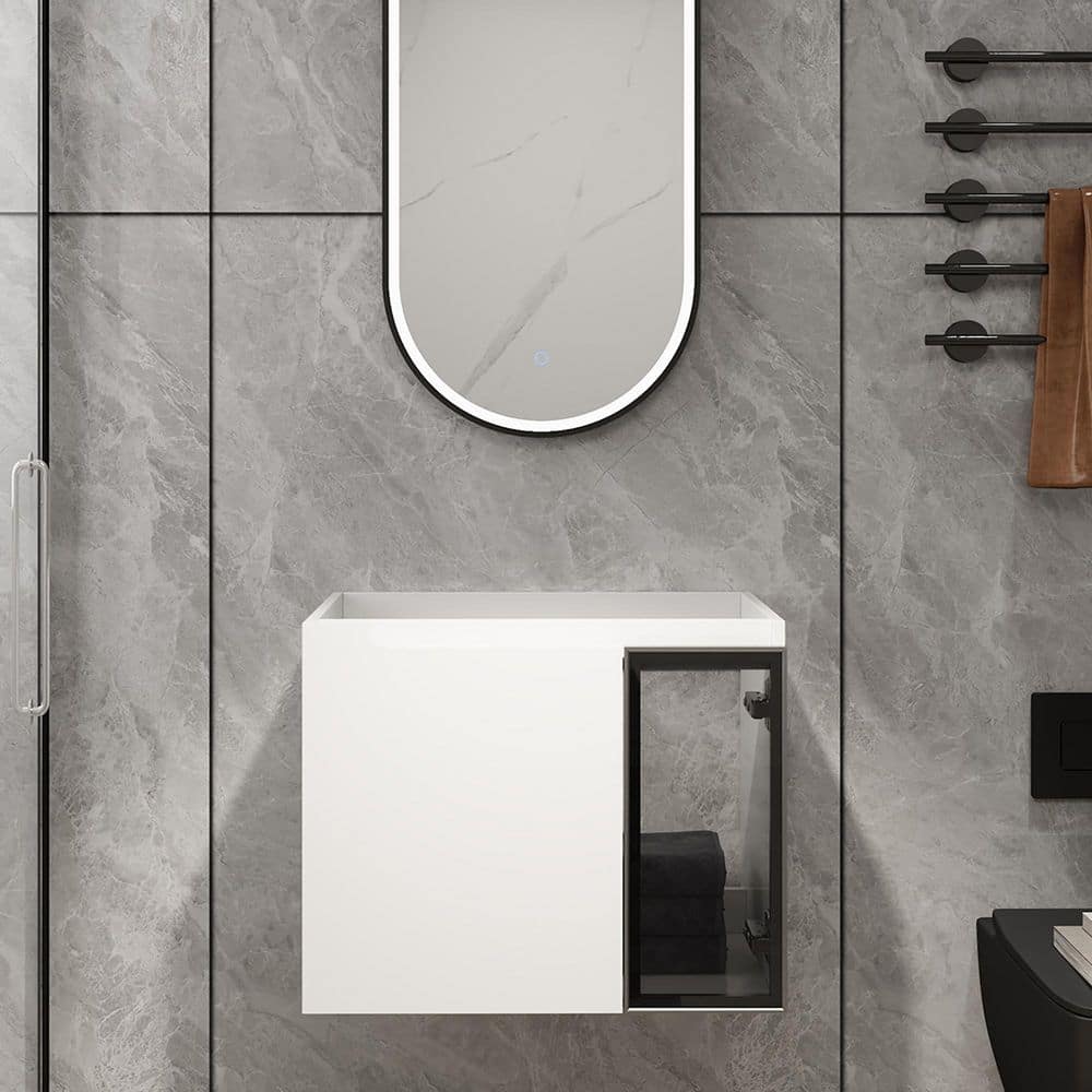 23.44 in. Bath Vanity Cabinet without Top in Glossy White Unassembled price history on PriceWatchPro