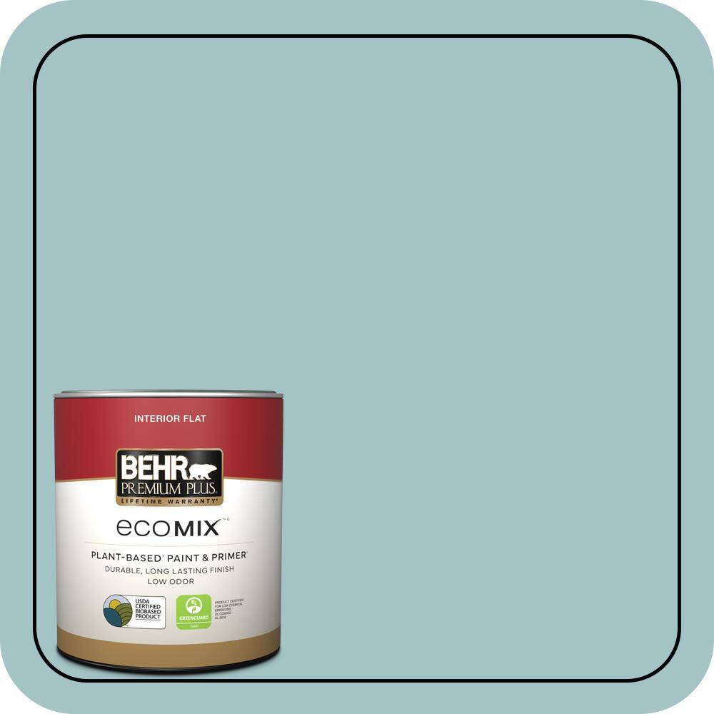 1 qt. #510E-3 Ocean Kiss Flat EcoMix Plant-Based Interior Paint & Primer price history on PriceWatchPro