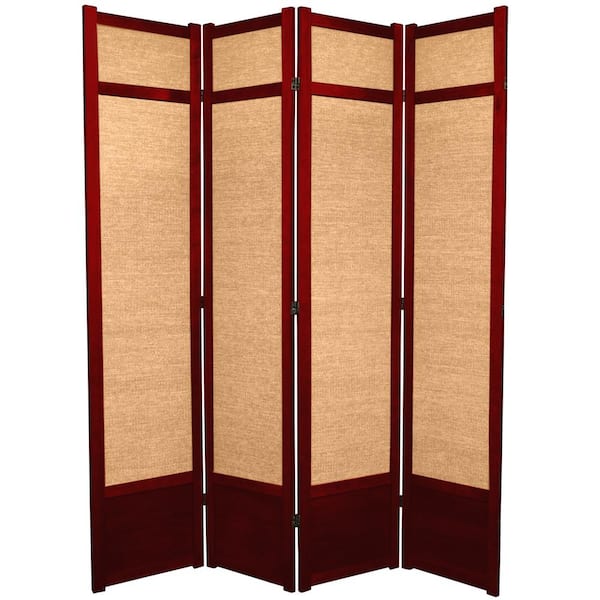 Oriental Furniture 7 ft. Rosewood 4-Panel Room Divider