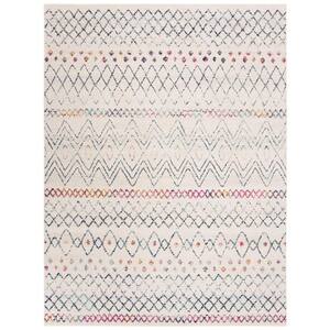 Madison Ivory/Navy 9 ft. x 12 ft. Geometric Area Rug