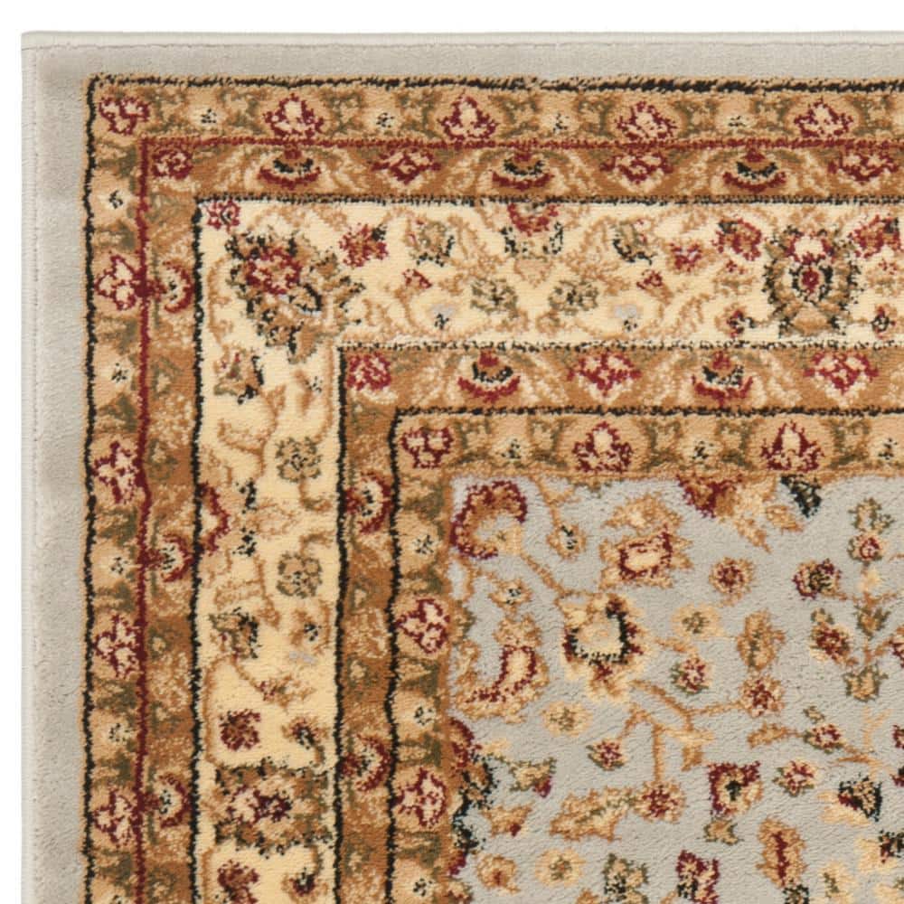 Lyndhurst Grey and Beige Floral Synthetic Area Rug 4' x 6'