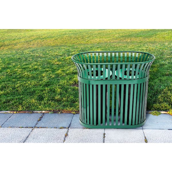 Alpine Industries 40 gal. Green Steel Dual Slated Compartment