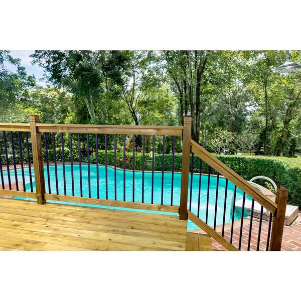 Vista Railing Systems Inc 3 Ft 6 In X 8 Ft Traditional Brown Treated Level Railing Kit Crbtr8b32m The Home Depot