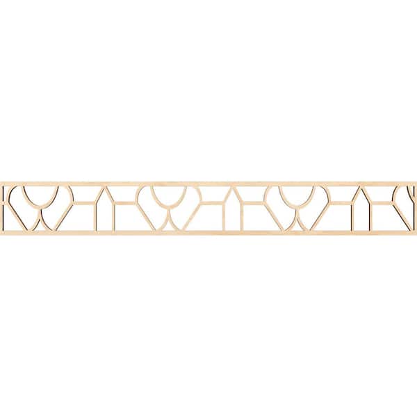 Ekena Millwork Whitechapel Fretwork 0.375 in. D x 46.5 in. W x 6 in. L Birch Wood Panel Moulding