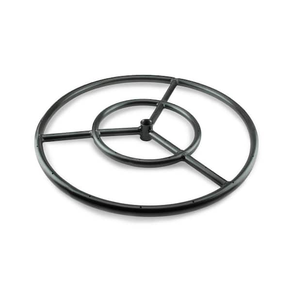 Fire Pit Essentials 12 in. Black Steel Fire Ring Burner