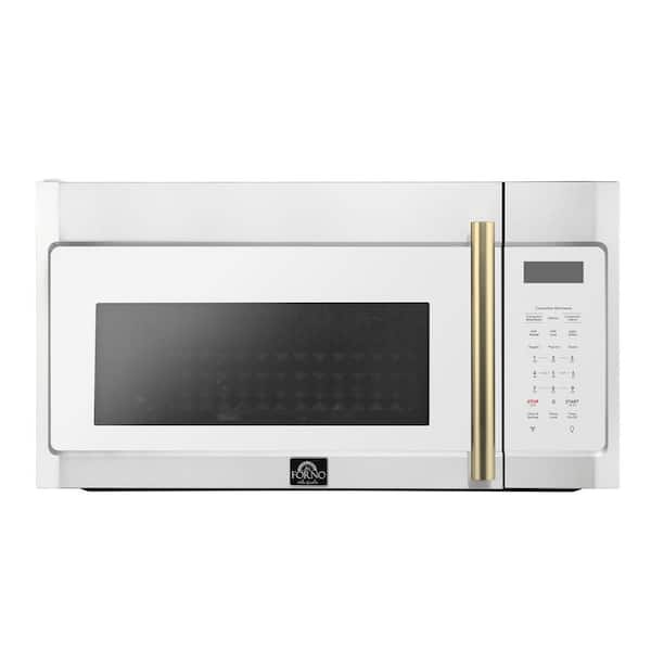 Fornace 1500W 30 in. Over the Range Convection Microwave, White, 1.5 cu. ft, 300 CFM