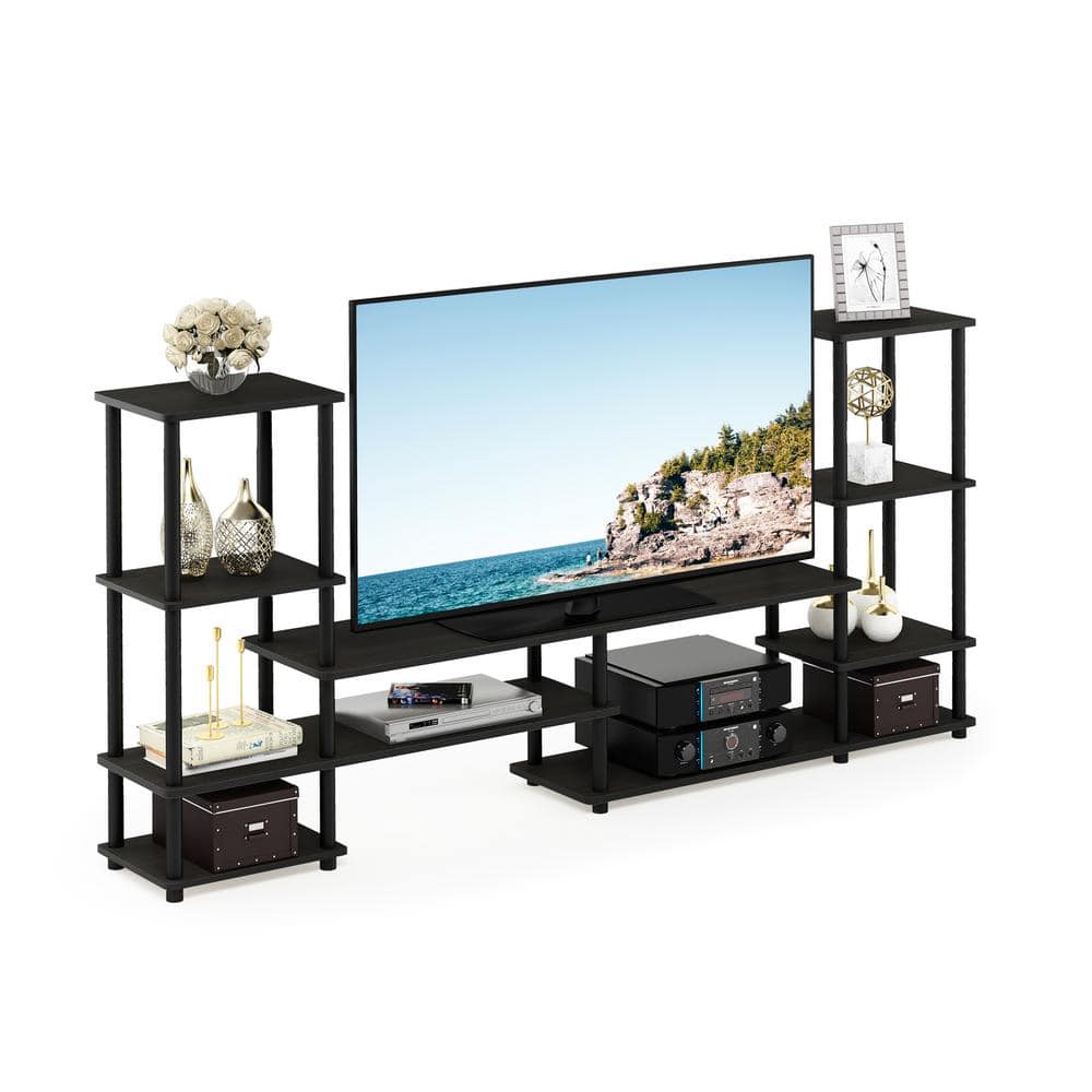 Espresso Black Particleboard Grand Entertainment Center