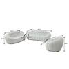Magic Home Bubble Curved Sofa Set of 3, Gray 98 in.
