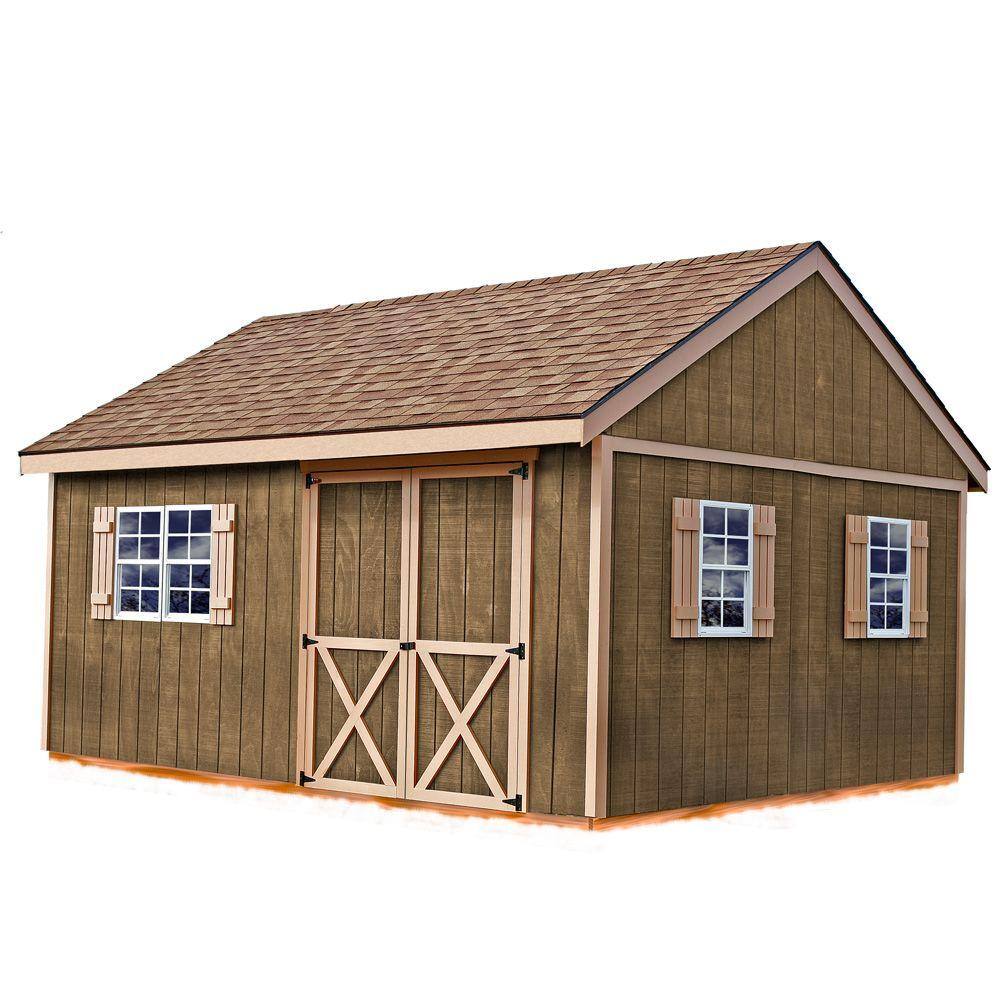 Best Barns New Castle 16 Ft X 12 Ft Wood Storage Shed Kit Newcastle 1612 The Home Depot