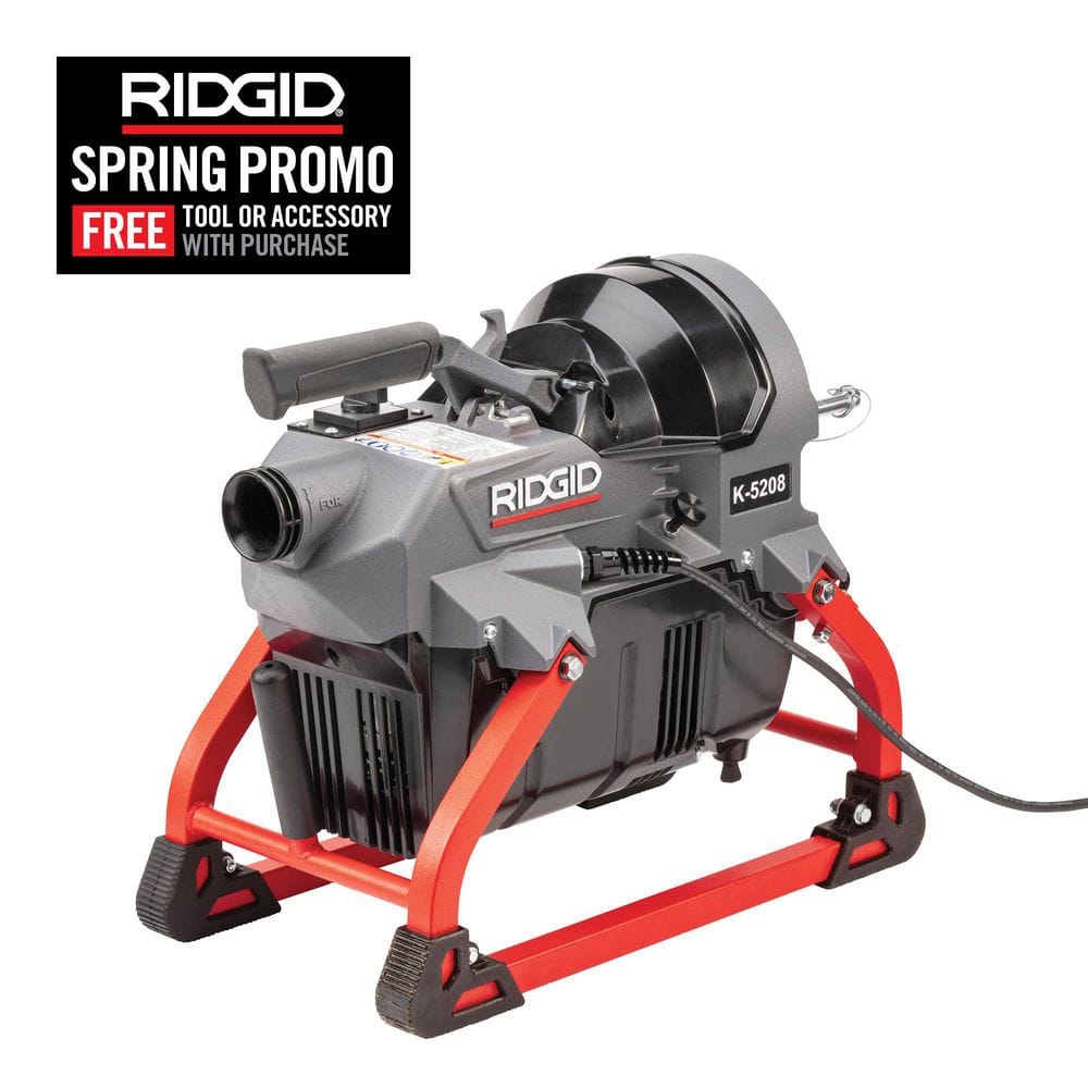 RIDGID K-5208, 115-Volt 60Hz Drain Cleaning Sectional Machine with
