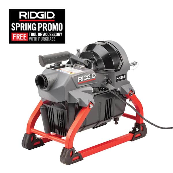 RIDGID K-5208, 115-Volt 60Hz Drain Cleaning Sectional Machine with