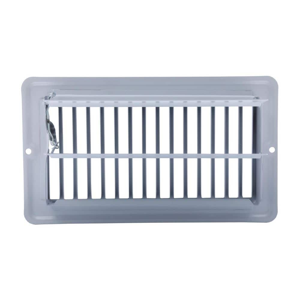 White Steel Floor Register with Smooth Glide Technology