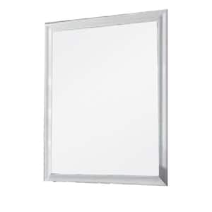 1 in W x 39 in H White Modern Rectangular Wood Frame Wall Mirror