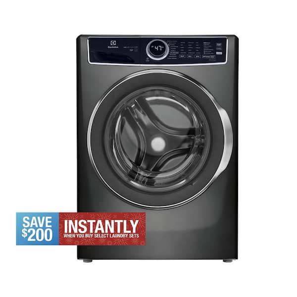 4.5 cu. ft. Front Load Washer LuxCare Wash and Perfect Steam in Titanium