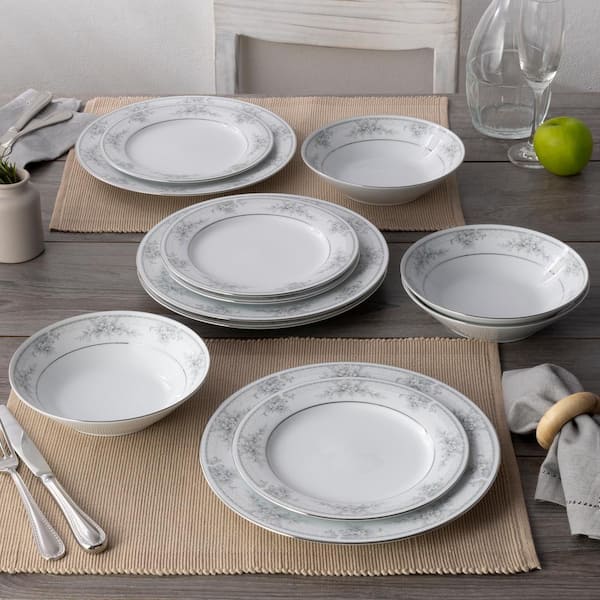 Noritake Sweet Leilani 12-Piece (White) Porcelain Dinnerware Set