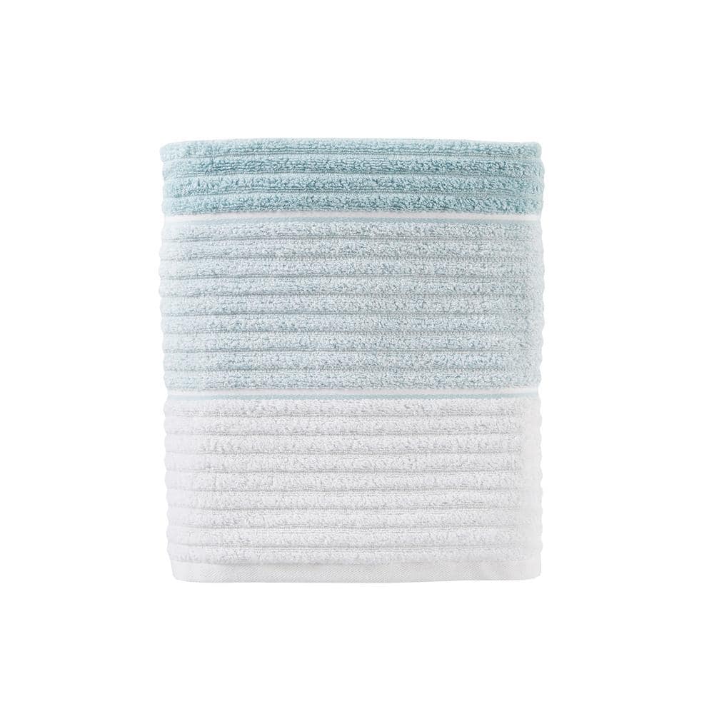 by Lora Cotton Terry Hand Towels, Cover Up, Aqua, Set of 6