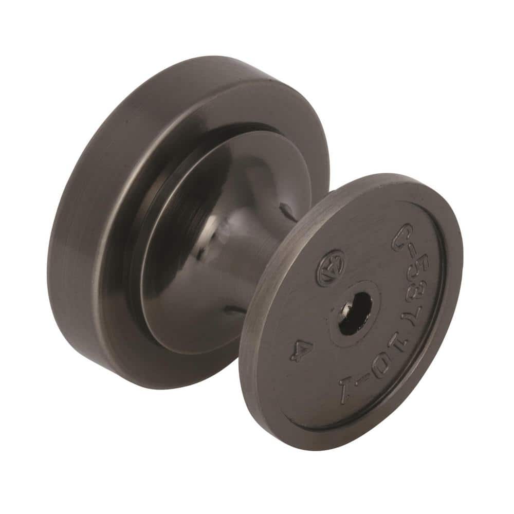 Graphite Steel Round Industrial Cabinet Knob with Mounting Hardware