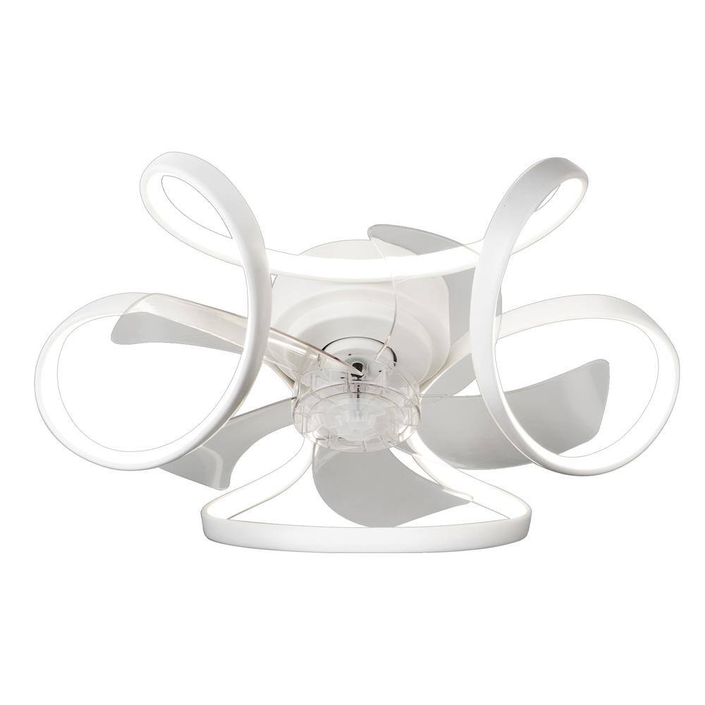 Indoor Fan Blade 1.31 ft.White 19.7 in. Ceiling Fan Strip LED Light, 120-Vo