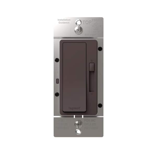 radiant  150W Rocker Dimmer for LED/CFL/Halogen/Incandescent Bulbs, 3-Way/1-Pole, Brown
