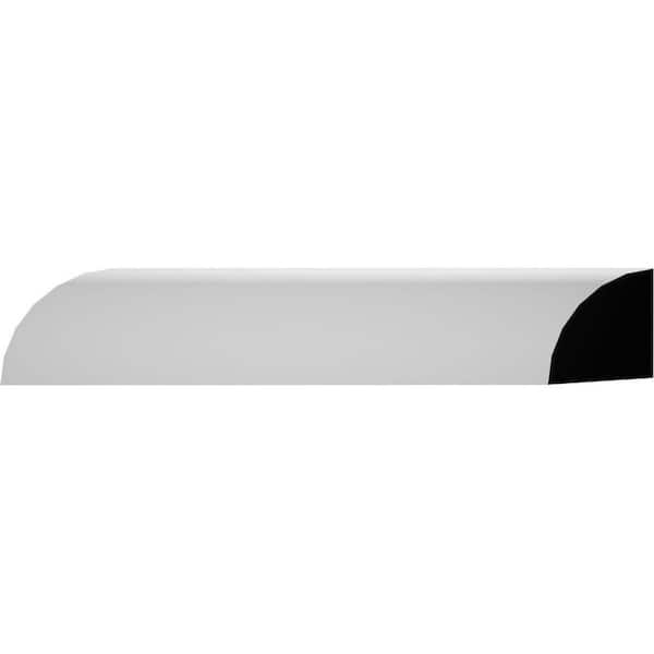 TrueCraft PVC Quarter Round Moulding, 1/2 in. H x 1/2 in. P x 96 in. L, White WM108