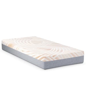 10 in. Twin Bed Mattress Memory Foam Twin Size with Jacquard Cover for Adjustable Bed Base