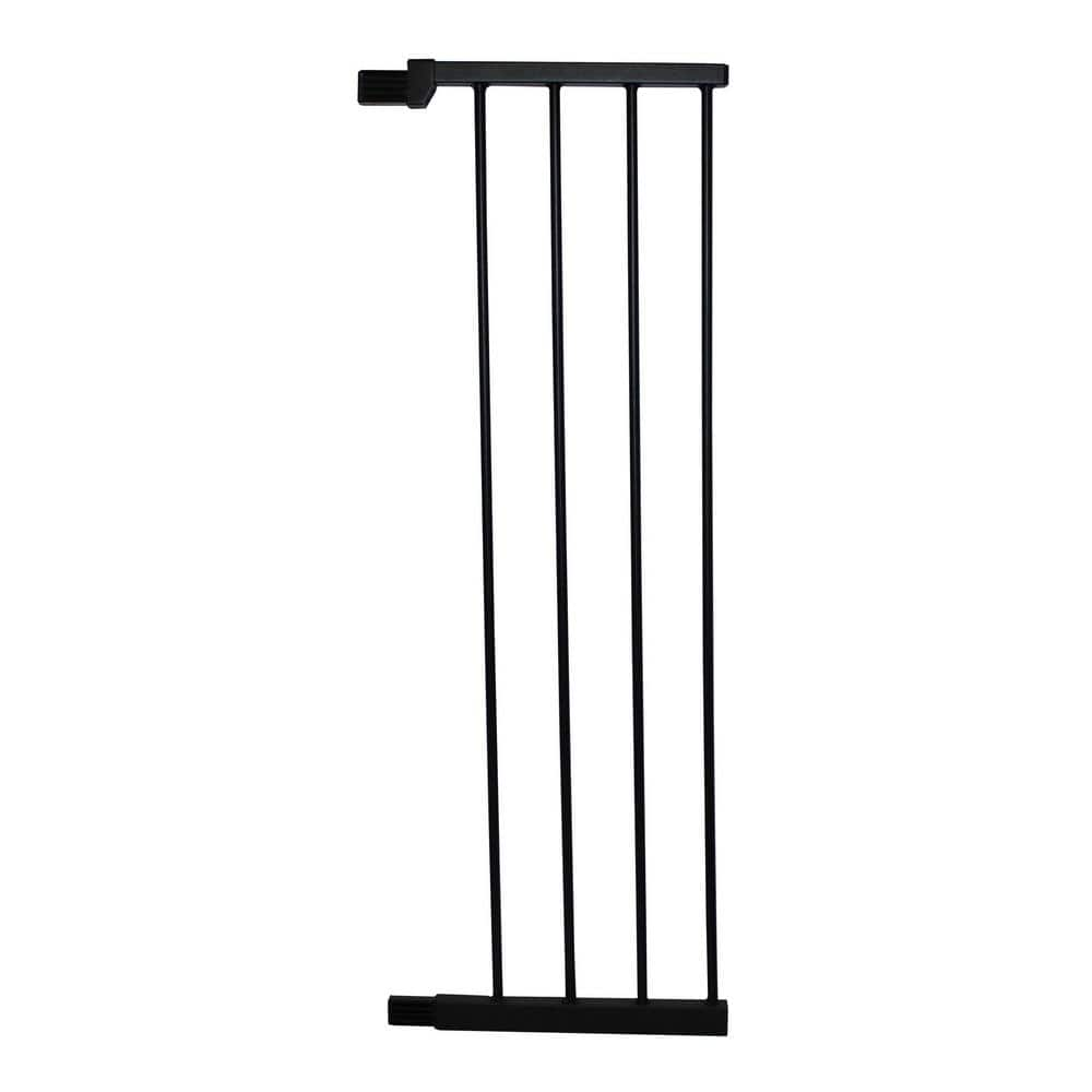 36 in. H Warm Black Extra Wide Extending Swing Baby Gate with Locking  Indicator