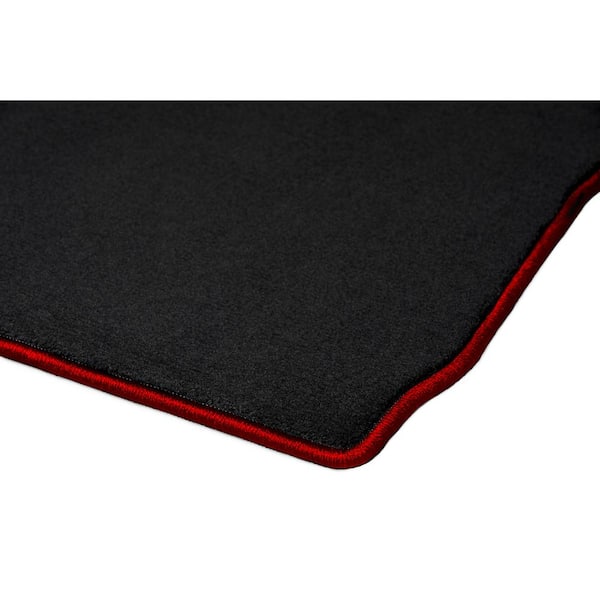 GG Bailey D60645-S1A-BLK_BR Two Row Custom-Fit Black with Red Edging Car Mat Set 