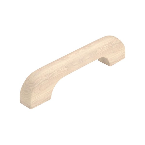 Bourgogne Collection 3-3/4 in. (96 mm) Traditional Unfinished Maple Curved Cabinet Bar Pull