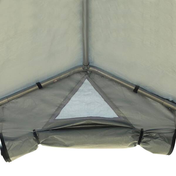 Siavonce 6 ft. x 7 ft. Gray Outdoor Carport, Portable Shed