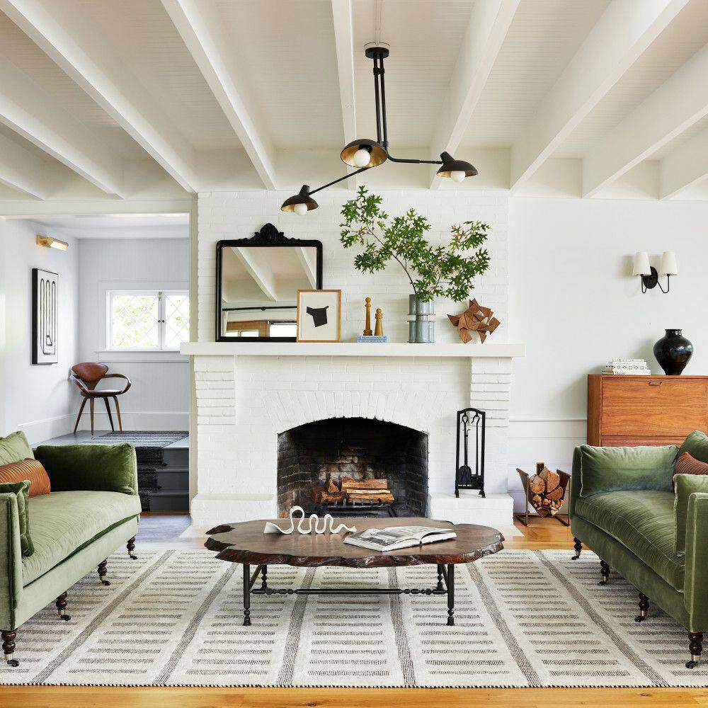 Merrick Tasseled Cotton and Wool Area Rug in Off-White and Gray