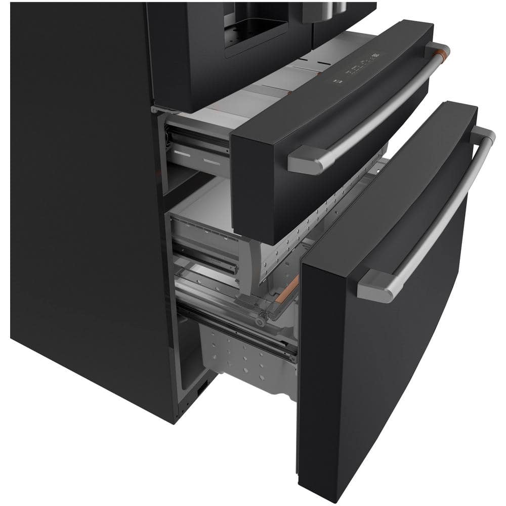 Matte Black Smart French Door Refrigerator with Ice Maker