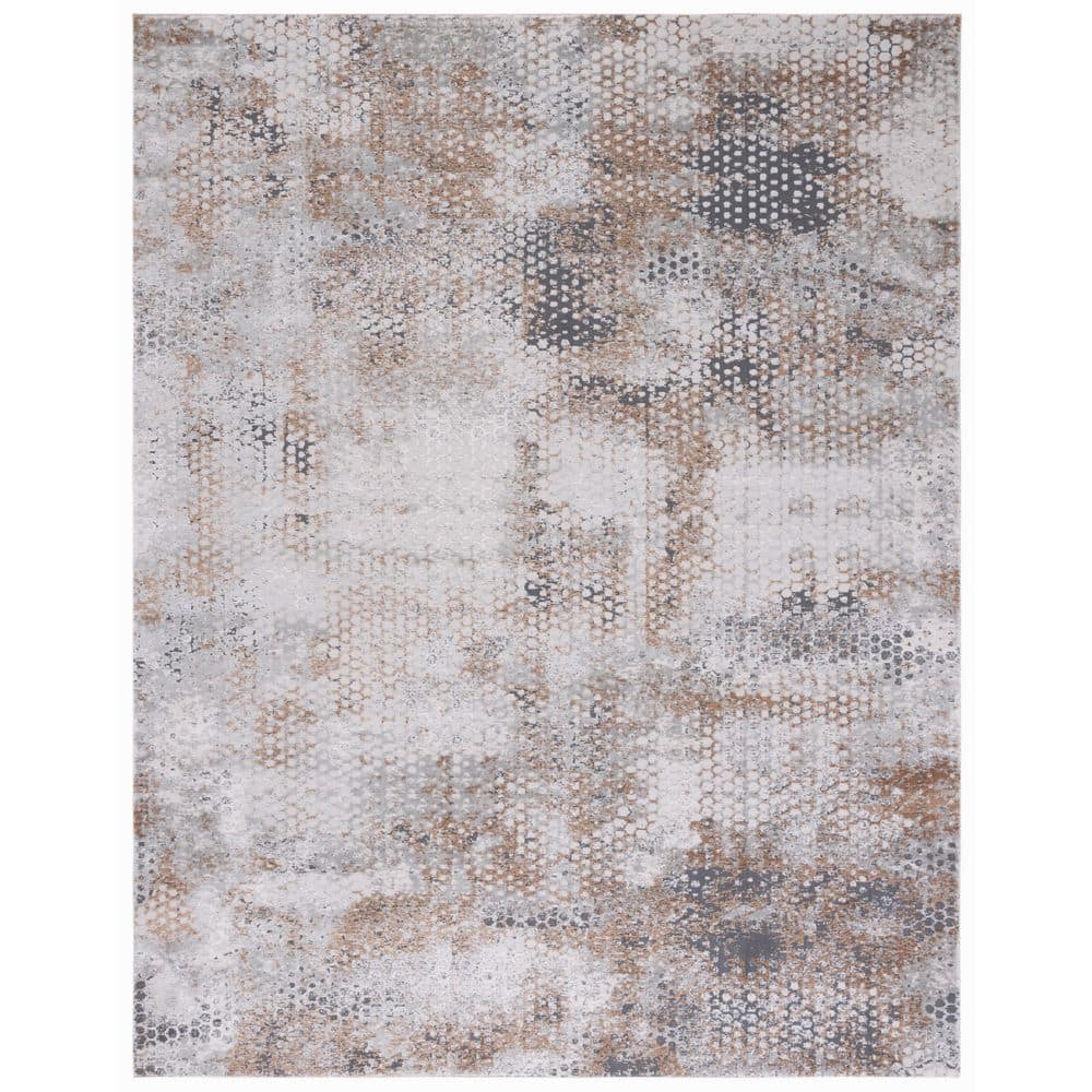 Invista 9 ft. x 12 ft. Beige/Gray Geometric Distressed Area Rug price history on PriceWatchPro