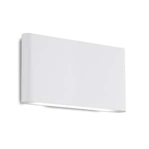 Slate 10 in. 1 Light 26-Watt White Integrated LED Wall Sconce