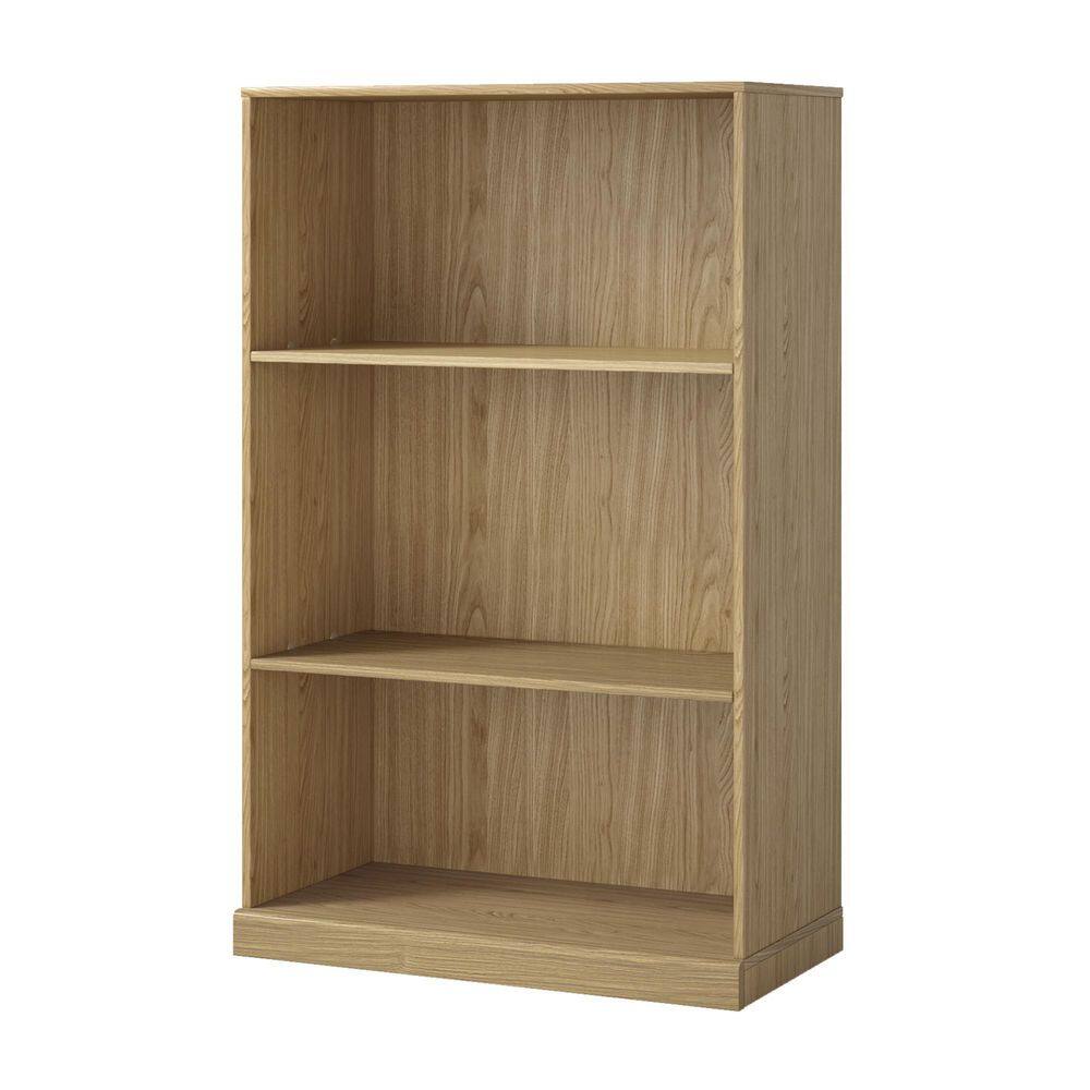 49 in. Tall Natural Wood 2-Shelf Standard Bookcase with Adjustable Shelves, Storage