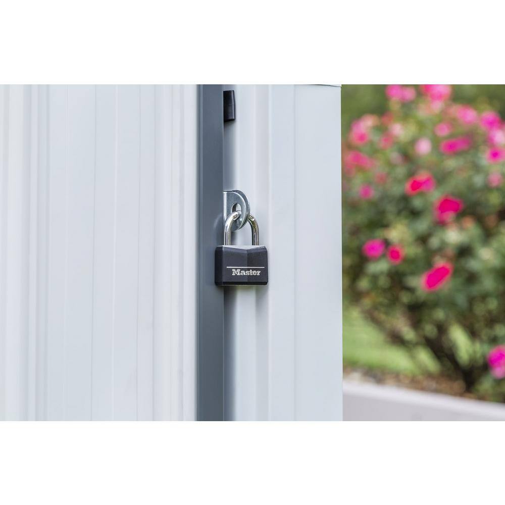 Charcoal and Cream Galvanized Steel 6 x 4 ft Outdoor Storage Shed