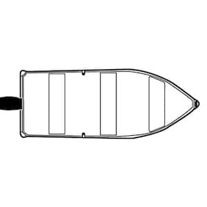 Flex-Fit Poly-Flex Boat Cover For 14 ft. to 16 ft. V-Hull Fishing/Jon Boat/Drift Boat/V-Hull Narrow Bass Boats