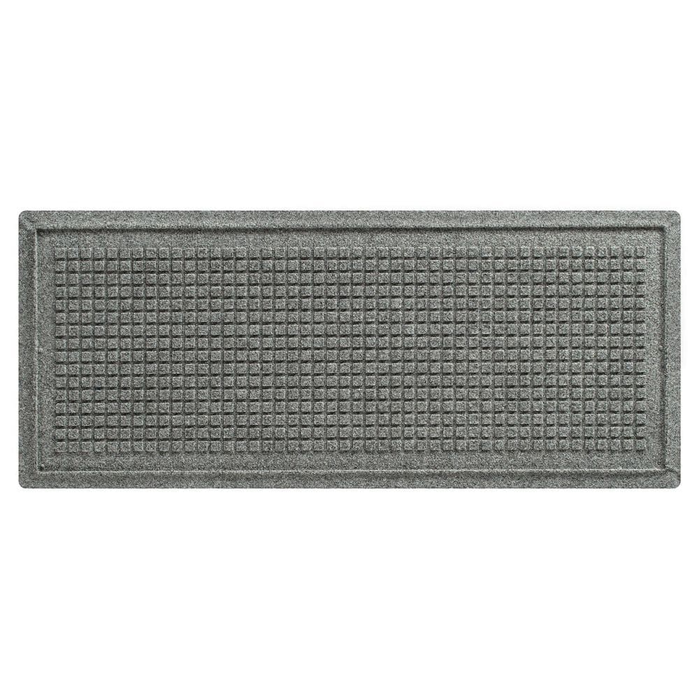 Waterhog Squares 15 in. x 36 in. PET Polyester Indoor Outdoor Boot Tray Medium Gray price history on PriceWatchPro