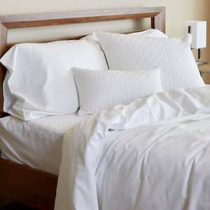 Melange Viscose from Bamboo Cotton Duvet Cover, King - Snow